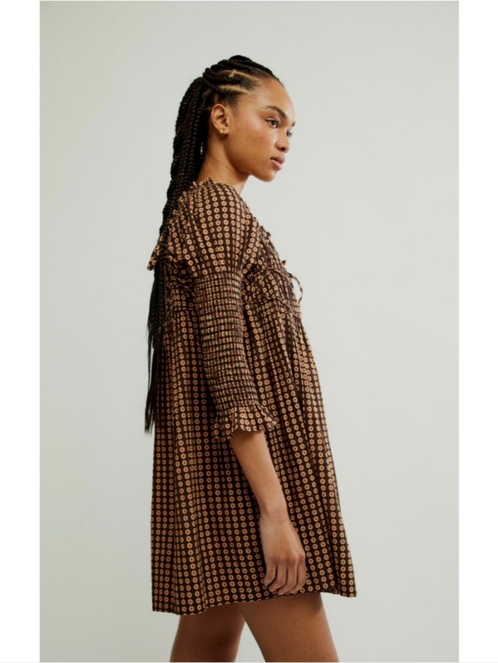 Free People Star Dip Printed Mini Dress Nwt - Picture 9 of 10
